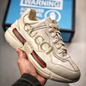 Gucci Rhyton Leather Sneaker Gucci Vintage Logo