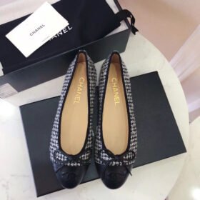 Chanel Tweed Ballerina Flats Shoes