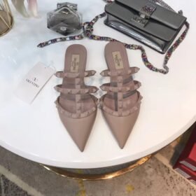 Valentino Rockstud Flats All Nude