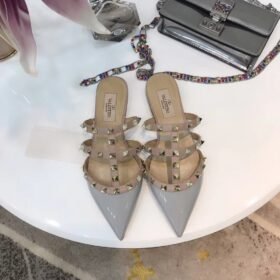 Valentino Rockstud Flats Light Blue