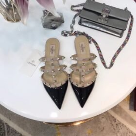 Valentino Rockstud Flats Black