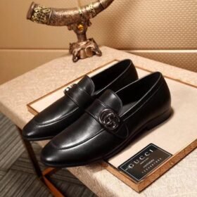 Gucci Leather Loafer With GG