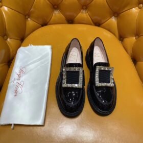 Roger Vivier Viv’ Rangers Strass Buckle Loafers