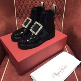 Roger Vivier Chelsea Viv’ Rangers Strass Buckle Ankle Boots