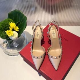 Valentino Nude Patent Rockstud Slingback Pump 85MM