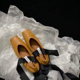 Alaia Leather Ballerina Flats