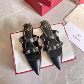 Valentino Roman Stud Flat Mules