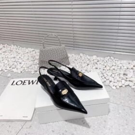 Miu Miu Leather Loafers With Heel