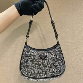 Prada Cleo Satin Bag With Crystal