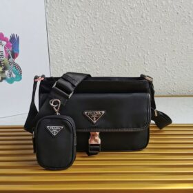 Prada Re-Nylon and Saffiano leather shoulder bag