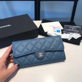 Chanel Quilted Caviar Long Wallet