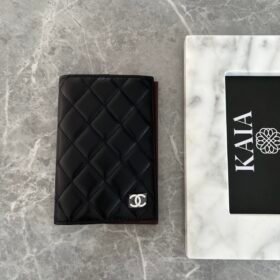 Chanel Classic Passport Holder Black Lambskin