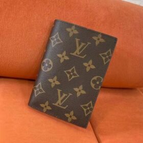 LV Passport Cover Monogram Coated Canvas