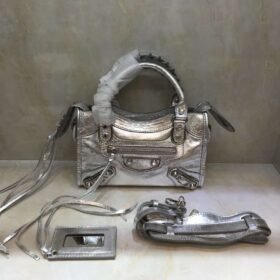 Balenciaga Classic City Mini Lambskin Silver