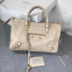 Balenciaga Classic City Small Lambskin Beige