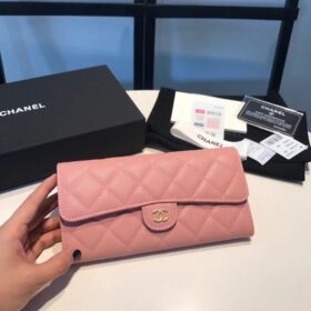 Chanel Quilted Caviar Long Wallet