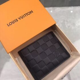 LV Slender Wallet Damier Infini Leather Black