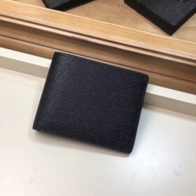 LV Slender ID Wallet Taiga Leather Black