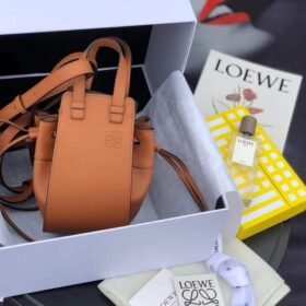 Loewe Hammock Drawstring Mini Brown