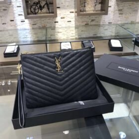 YSL Monogram A5 Pouch GHW