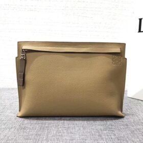 Loewe T Pouch Bicolor Desert/Dark Taupe