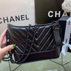 Chanel Gabrielle Hobo All Black Small