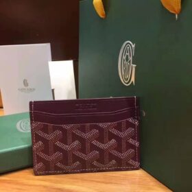 Goyard Card Holder Maroon