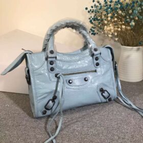 Balenciaga Classic City Mini Lambskin Light Blue