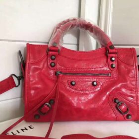 Balenciaga Classic City Mini Lambskin Red