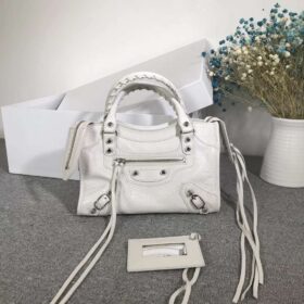 Balenciaga Classic City Mini Lambskin White