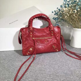 Balenciaga Classic City Mini Lambskin Red