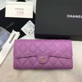 Chanel Quilted Caviar Long Wallet