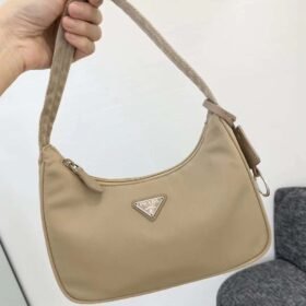 Prada Re-Edition 2000 Nylon Mini Bag Beige