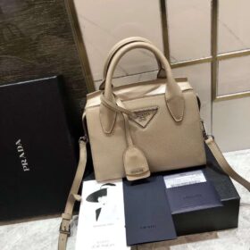 Prada Beige Saffiano Leather Handbag