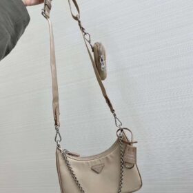 Prada Re-Edition 2005 Nylon Bag Beige