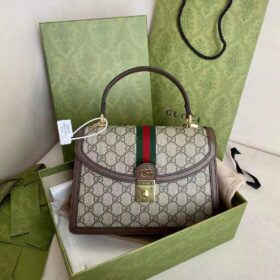 Gucci Ophidia Small Top Handle Bag With Web