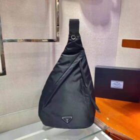 Prada Black Re-Nylon And Leather Backpack