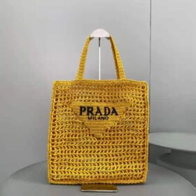 Prada Raffia Tote Bag