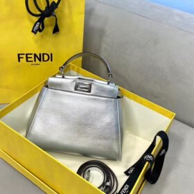 Fendi Peekaboo Iconic Mini Silver