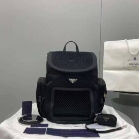 Prada Re-Nylon And Saffiano Leather Pet Bag