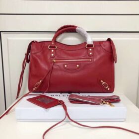 Balenciaga Classic City Lambskin Red