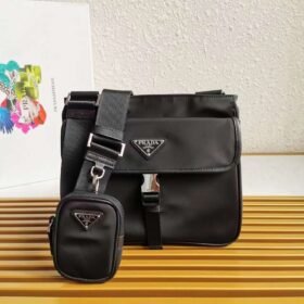 Prada Re-Nylon And Saffiano Leather Shoulder Bag