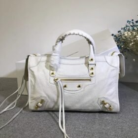 Balenciaga Classic City Small Lambskin White