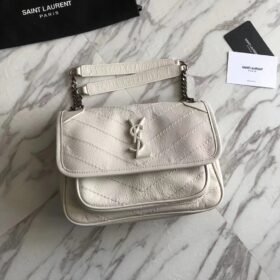 Saint Laurent Niki Baby Vintage Leather White