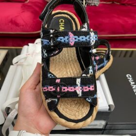 Chanel Tweed Dad Sandals