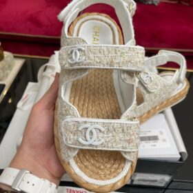 Chanel Tweed Dad Sandals