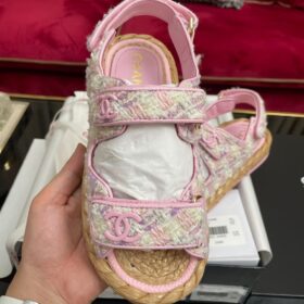 Chanel Tweed Dad Sandals