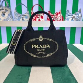 Prada Small Cotton Canvas Tote