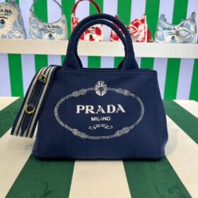 Prada Small Cotton Canvas Tote