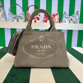 Prada Small Cotton Canvas Tote